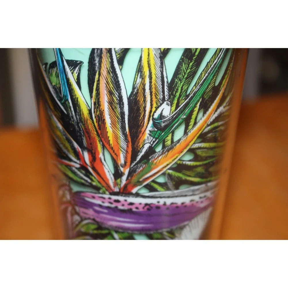 Starbucks Tropical Series Floral Hawaii Teal Tumbler 24oz 2017 Coffee Tea Cup